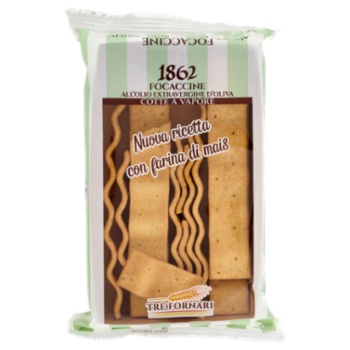 Tre Fornari 1862 Focaccine All'Olio Extravergine D'Oliva Cotte a Vapore 140 g