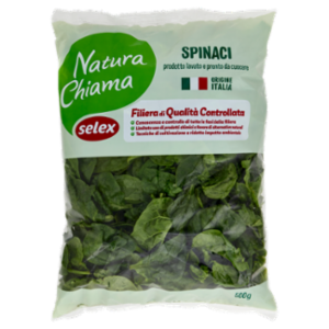 Selex Natura Chiama Spinaci Lavati e Pronti Da Cuocere 500 g