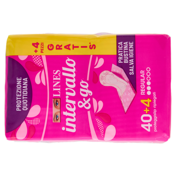 Lines intervallo & go Regular proteggislip ripiegati 40 + 4 pz
