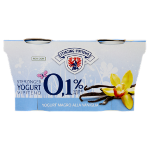 Sterzing Vipiteno 0,1% Grassi Yogurt Magro Alla Vaniglia 2 x 125 g
