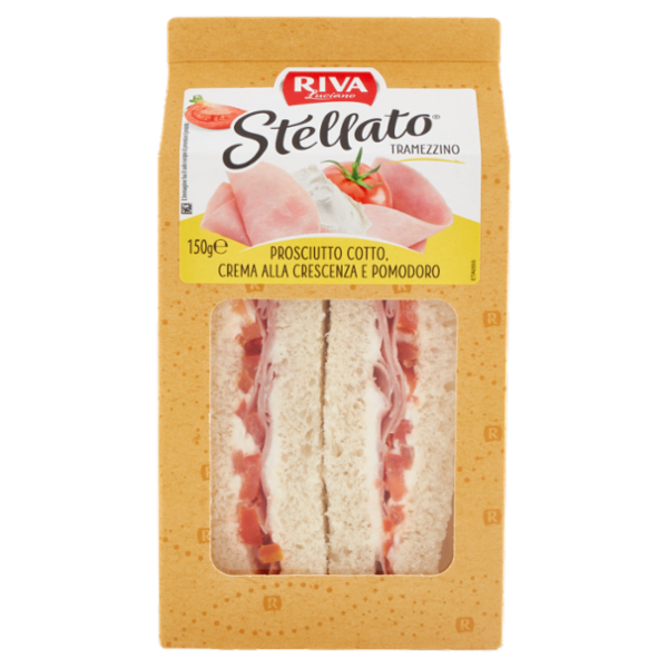 Riva Stellato Tramezzino Prosciutto Cotto, Crema alla Crescenza e Pomodoro 150 g