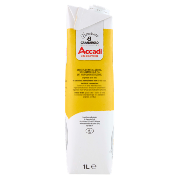 Granarolo Benessere Accadì Senza Lattosio 3% di Grassi 1 L