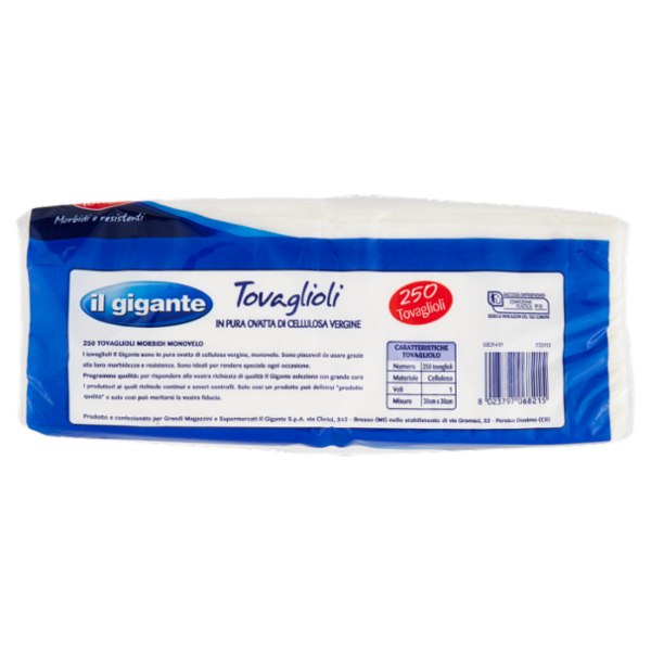 IL GIGANTE Tovaglioli Monovelo 250 pz