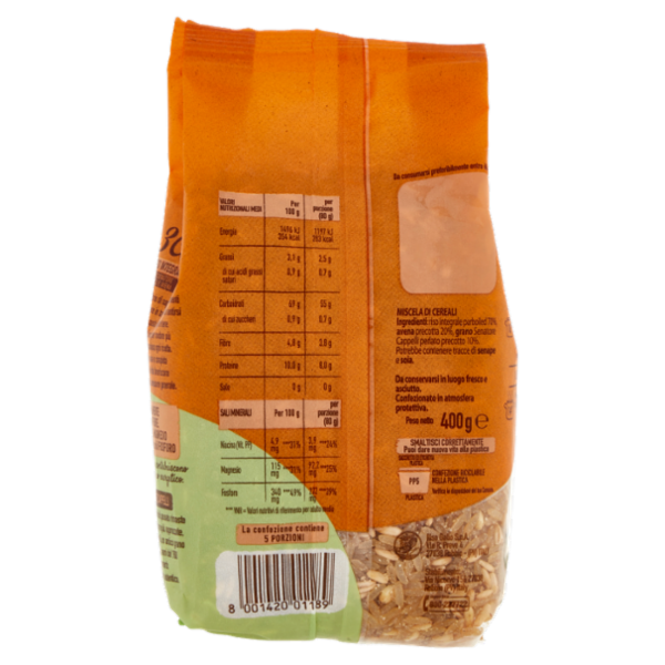 Gallo 3 Cereali Riso Integrale, Extra Gusto Grano Senatore Cappelli e Avena 400 g