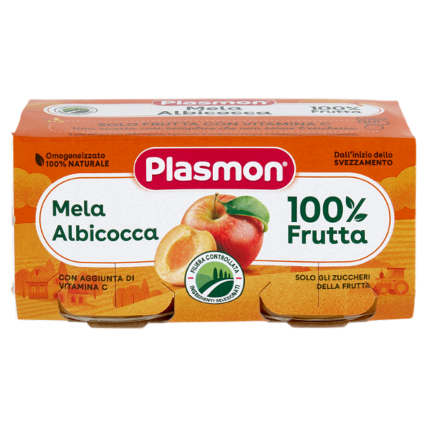 Plasmon Omogeneizzato Mela Albicocca 2 x 80 g