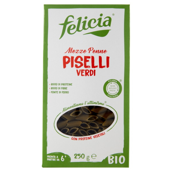 felicia Mezze Penne Piselli Verdi Bio 250 g