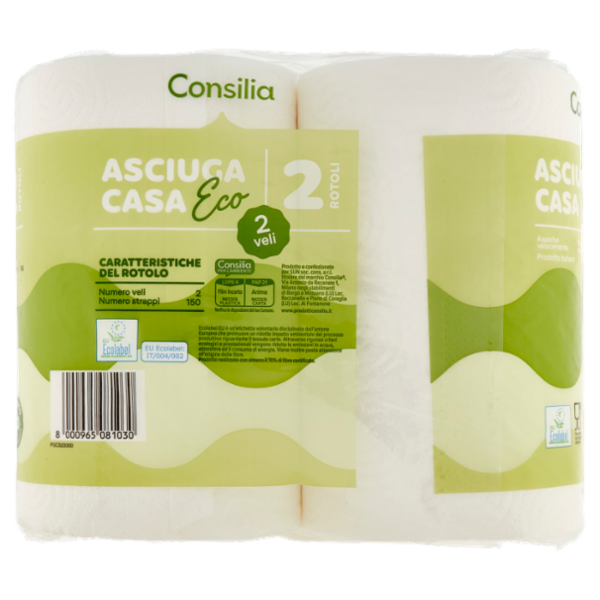 Consilia Asciuga Casa Ecologico 2 Veli 2 rotoli