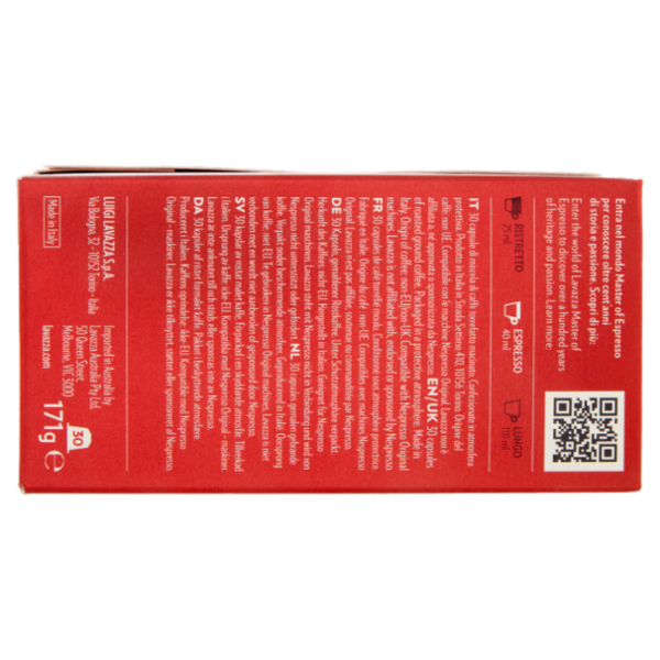 Lavazza Qualità Rossa Compatibile con Nespresso Original 30 Capsule 171 g
