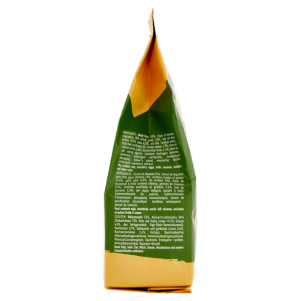 Galbusera Protein-G Cracker con farine di legumi, semi di canapa e lenticchie rosse 200 g