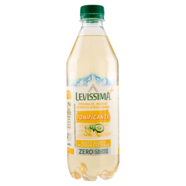 LEVISSIMA⁺ Tonificante, Acqua al gusto di Scorza di Limone e Cetriolo 50 cl