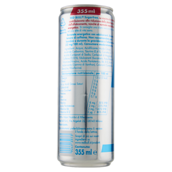 Red Bull Energy Drink, Senza Zuccheri, 355 ml