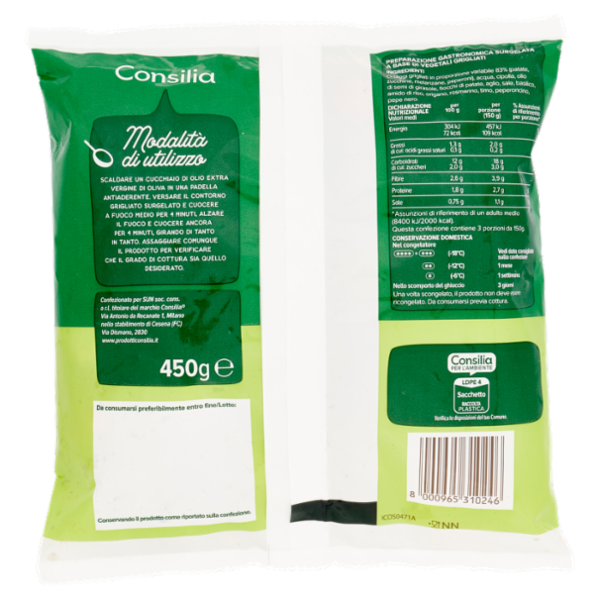 Consilia Contorno Grigliato Surgelato 450 g