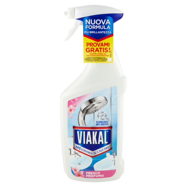 Viakal Detersivo Anticalcare Bagno e Cucina Fresco Profumo Spray 670 ml