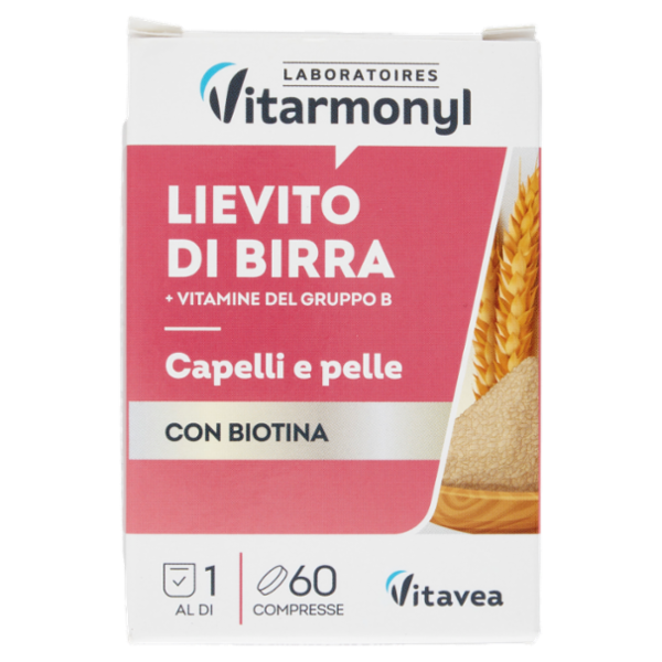 Laboratoires Vitarmonyl Lievito di Birra + Vitamine del Gruppo B Capelli e pelle 60 Compresse 39 g
