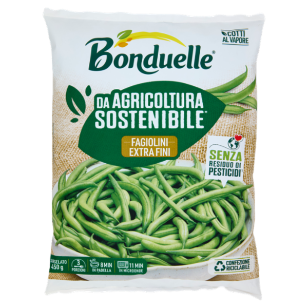 Bonduelle Da Agricoltura Sostenibile* Fagiolini Extra Fini Surgelato 450 g