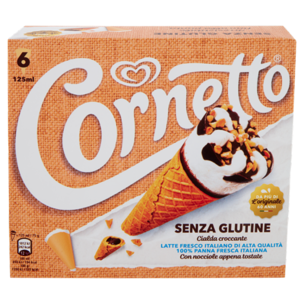 Cornetto Algida Senza Glutine 6 Gelati 450 g
