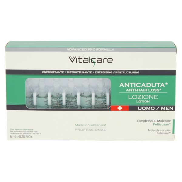 Vitalcare Professional Anticaduta* Lozione Uomo Energizzante Ristrutturante 10 x 6 ml