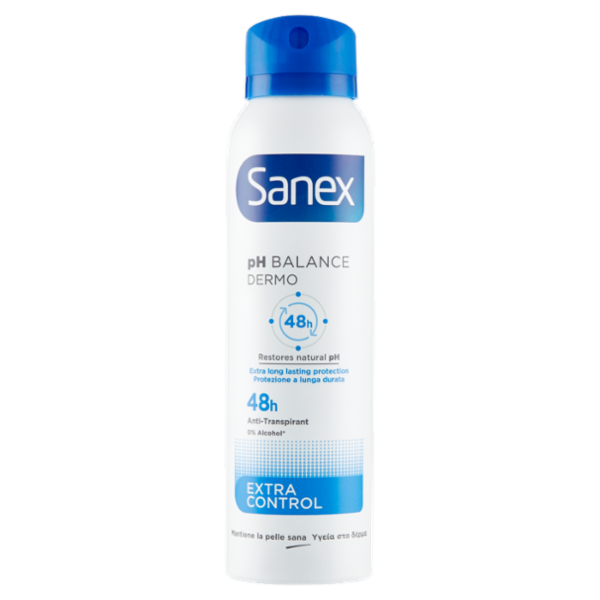 Sanex deodorante spray pH Balance Dermo Extra Control 48h 150 ml