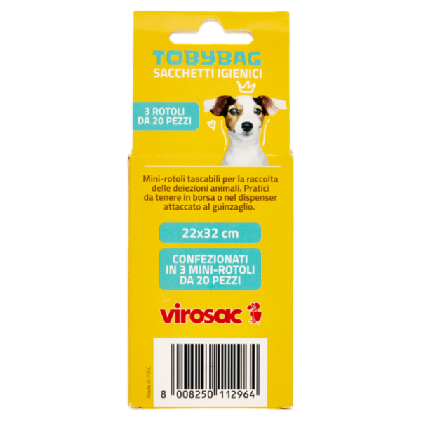 virosac Tobybag Sacchetti Igienici Rotoli 3 x 20 pz