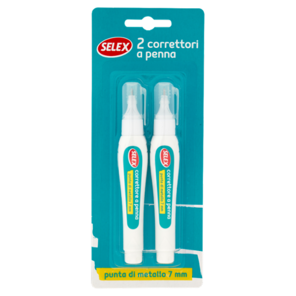 Selex Correttore a Penna con Punta in Metallo 2 pezzi