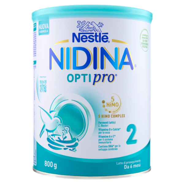 NESTLÉ NIDINA Optipro 2 Latte di proseguimento in polvere da 6 mesi Latta 800g