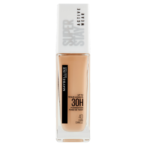 Maybelline New York Fondotinta Liquido SuperStay 30H Active Wear, Fawn (40), 30 ml