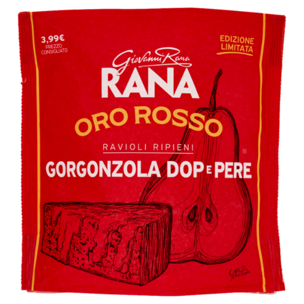 Giovanni Rana Oro Rosso Ravioli Ripieni Gorgonzola DOP e Pere 250 g
