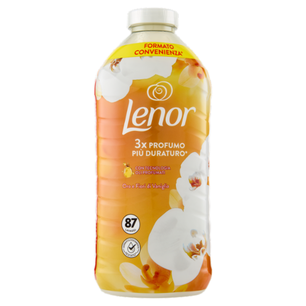 Lenor Ammorbidente Lavatrice Concentrato, Oro e Fiori di Vaniglia, 87 Lavaggi 1,827 L