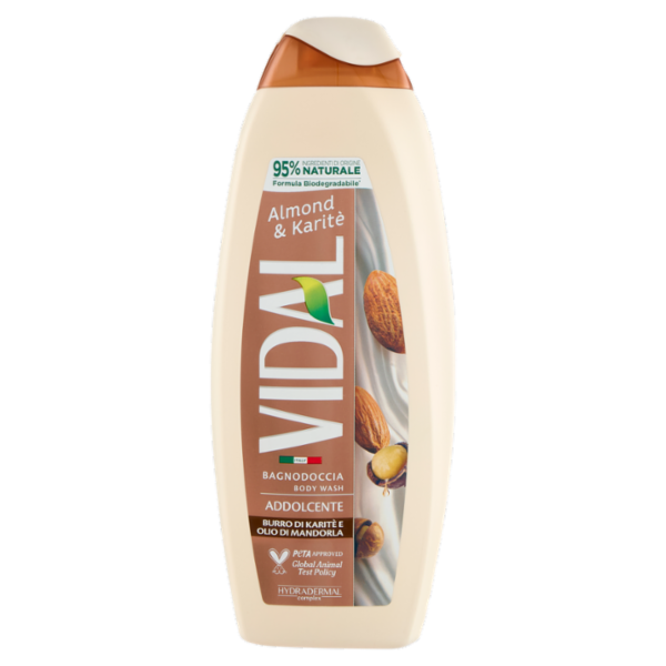 Vidal Almond & Karitè Bagnodoccia Addolcente Burro di Karitè e Olio di Mandorla 600 ml