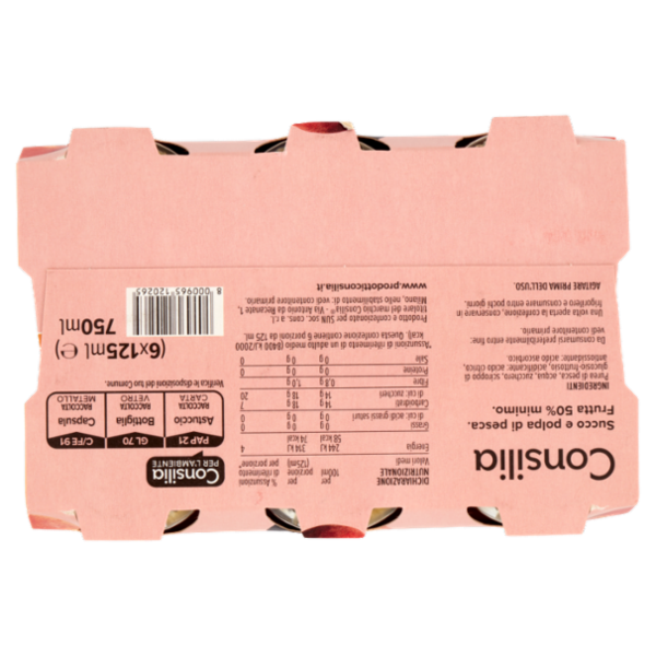 Consilia Succo e Polpa di Pesca 6x125 ml