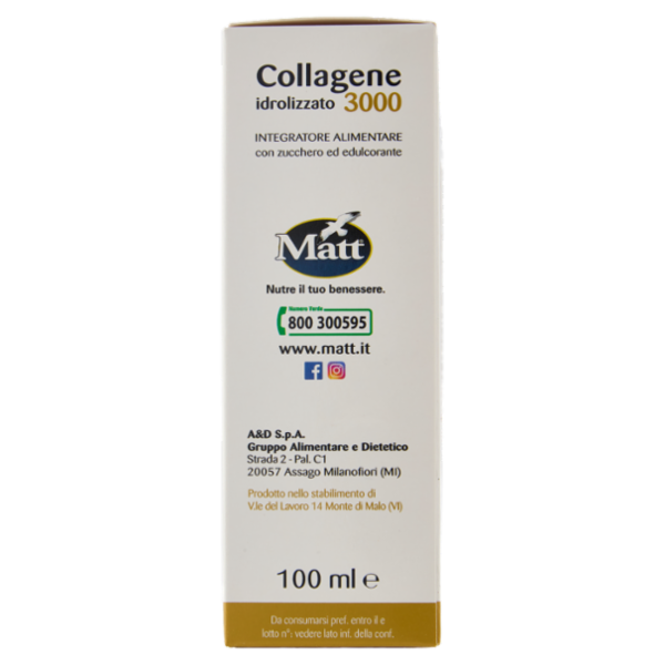 Matt Bellezza Collagene idrolizzato 3000 10 bustine liquide 100 ml