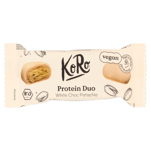 KoRo vegan Protein Duo White Choc Pistachio 2 x 20 g