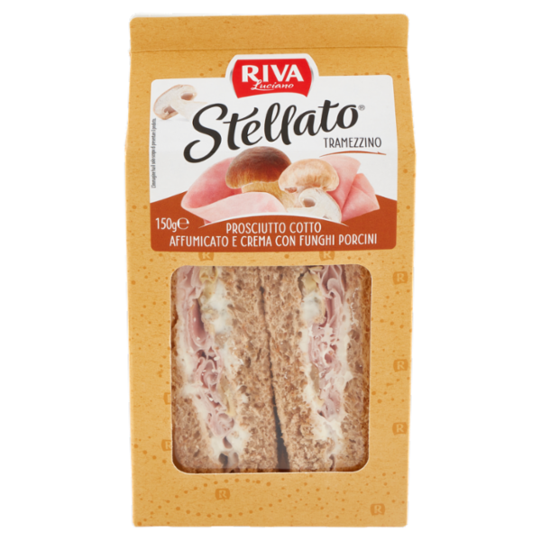 Riva Stellato Tramezzino Prosciutto Cotto Affumicato e Crema con Funghi Porcini 150 g