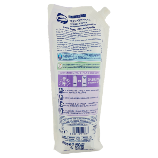 milmil Doccia Shampoo lavanda & salvia Rilassante 750 ml
