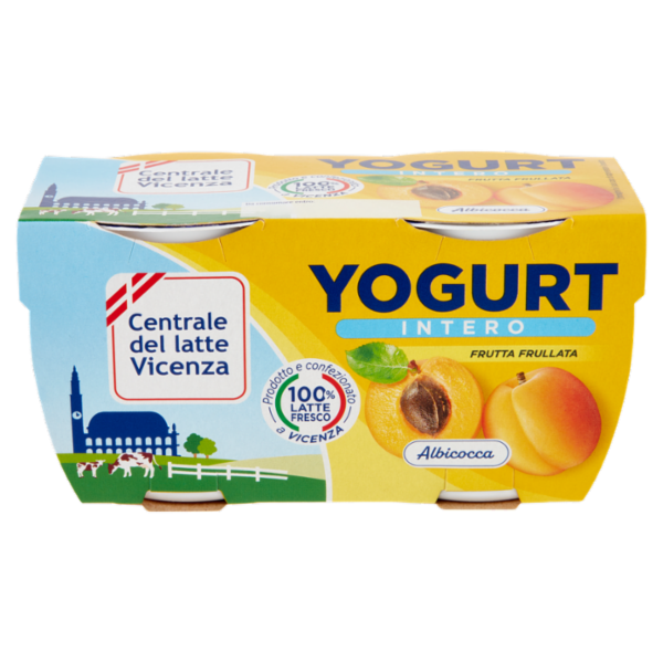 Centrale del latte Vicenza Yogurt Intero Frutta Frullata Albicocca 2 x 125 g