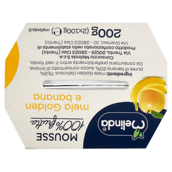Melinda Mousse mela Golden e banana 2 x 100 g