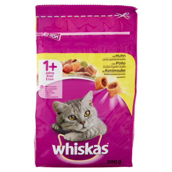 Whiskas Cibo Umido Gatto Anni 1+ con Pollo 300 g