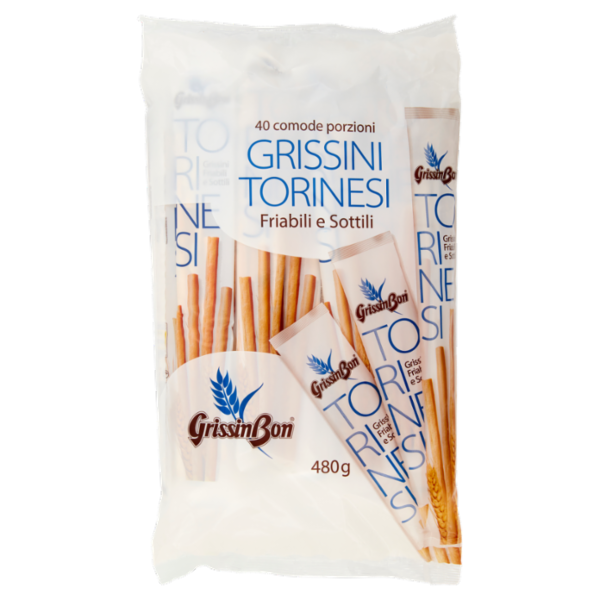 GrissinBon Grissini Torinesi 40 comode porzioni 480 g