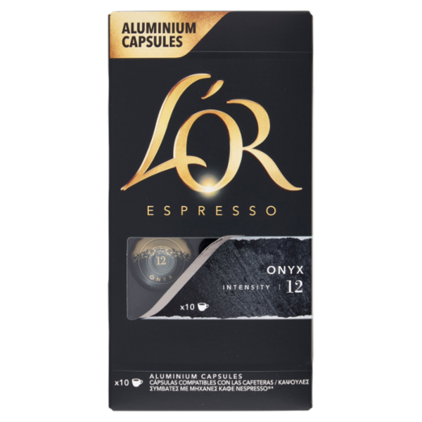 L'Or Espresso Onyx 12- 10 Capsule Caffè Compatibili con Macchine Nespresso*® Original 52g
