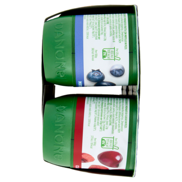 ACTIVIA Yogurt con Probiotico Bifidus, mix di gusti Mirtillo/Fragola/Ciliegia/Albicocca, 8x125g