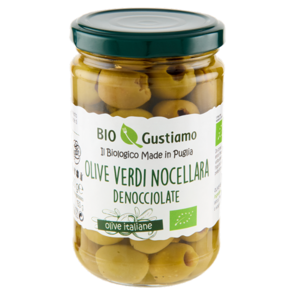 Bio Gustiamo Olive Verdi Nocellara Denocciolate 280 g