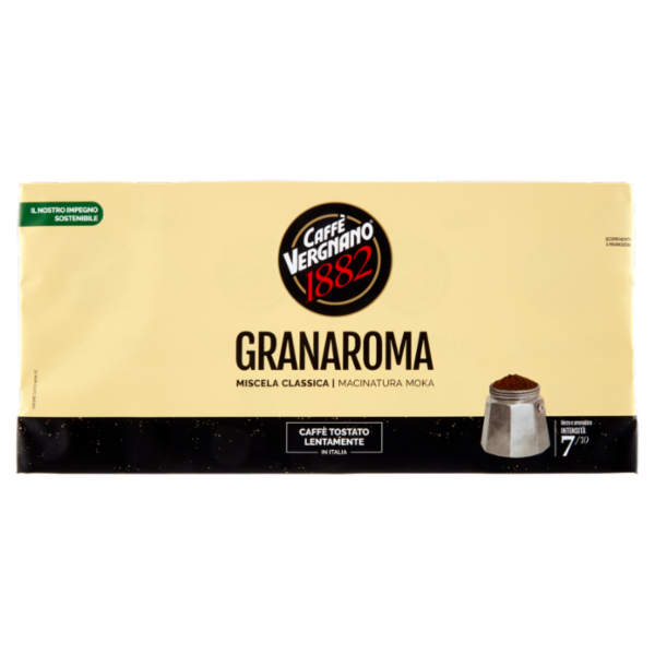 Caffè Vergnano 1882 Granaroma Miscela Classica Macinatura Moka 4 x 250 g