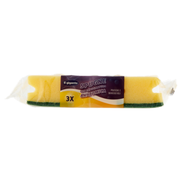 IL GIGANTE Spugne con Impugnatura Anatomica 3 pz