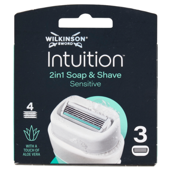 Wilkinson Sword Intuition 2in1 Soap & Shave Sensitive Lame x3