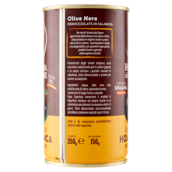 Fattoria dei Sapori Olive Nere Hojiblanca Denocciolate 350 g