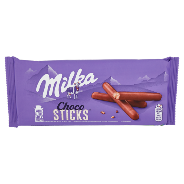 Milka Choco Sticks, biscotti sticks ricoperti di cioccolato al latte Milka - 112g