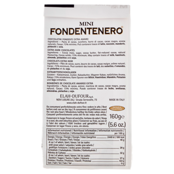 Novi Mini Fondentenero Cioccolato Extra Fondente Intenso 160 g