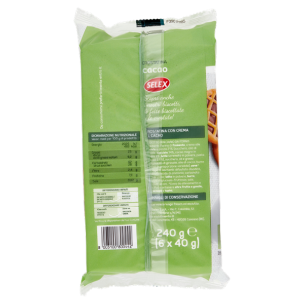 Selex Crostatine con Crema al Cacao 6 x 40 g