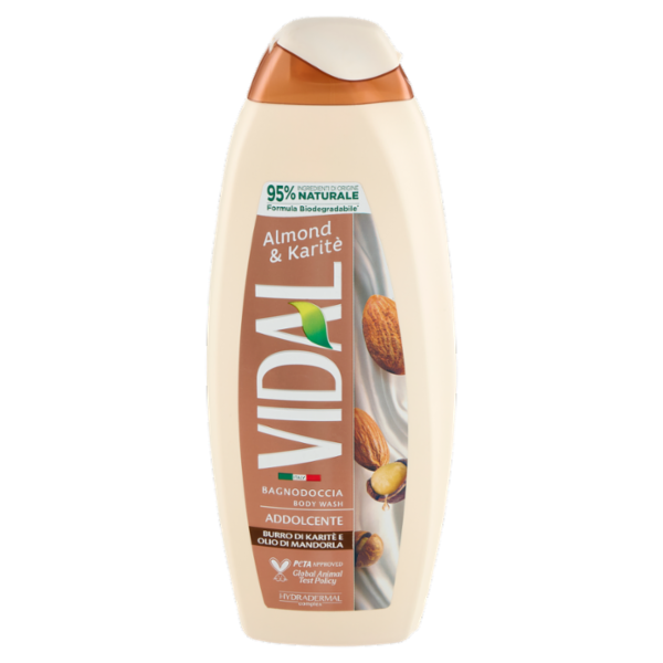 Vidal Almond & Karitè Bagnodoccia Addolcente Burro di Karitè e Olio di Mandorla 600 ml