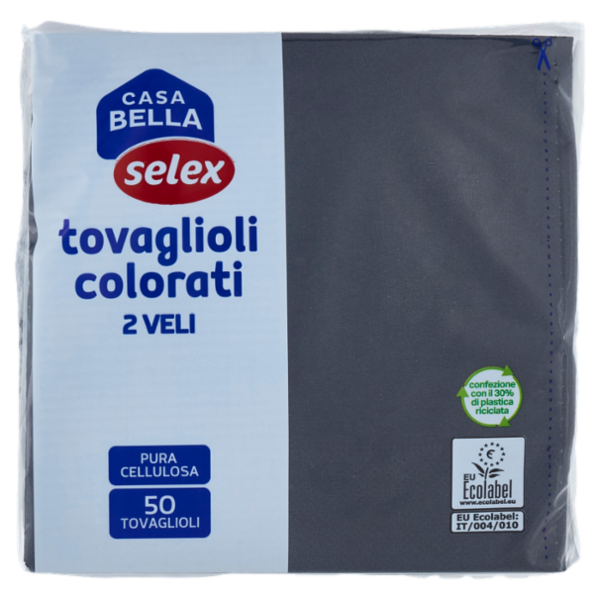 Selex Casa Bella Tovaglioli 2 Veli 33x33 cm Nero 50 pezzi